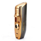 Jobon Cigar Cigarette Butane Lighter with Cigar Punch In Triple Torch - SmokingCats - Discreet Ship from Texas !