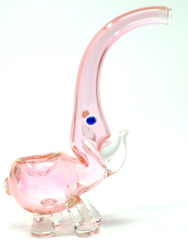 6" Long Trunk Elephant Glass Spoon Pipe - SmokingCats - Discreet Ship from Texas !