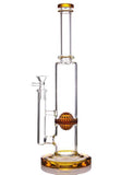 14" Glass Straight Honeycomb Filterl Glass Water Bong Pipe - SmokingCats - Discreet Ship from Texas !