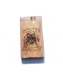 SMoke Cat finger wood dogout pipe with bat - SmokingCats - Discreet Ship from Texas !