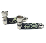 3" 3d Glow in Dark Metal Tobacco Pipe - SmokingCats - Discreet Ship from Texas !