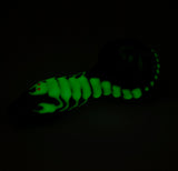 4" Glow in Dark Scorpion Glass Hand pipe - SmokingCats - Discreet Ship from Texas !