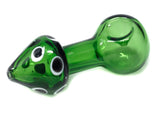 3.5" Green mushroom Glass Spoon handpipe - SmokingCats - Discreet Ship from Texas !