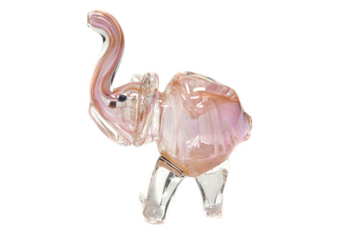 2" gold fume X mini elephant animal glass pipe - SmokingCats - Discreet Ship from Texas !