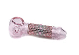 Beautiful Rhinestone Color 4" Glass Hand Pipe, - SmokingCats - Discreet Ship from Texas !