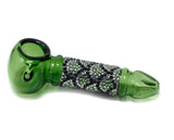 Beautiful Rhinestone Color 4" Glass Hand Pipe, - SmokingCats - Discreet Ship from Texas !