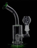 7" Color Inline Mini Glass Oil Rig - SmokingCats - Discreet Ship from Texas !