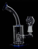 7" Color Inline Mini Glass Oil Rig - SmokingCats - Discreet Ship from Texas !