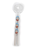 6" Cartoon Sticker Jumbo Glass Oil Burner Pipe Made in US - SmokingCats - Discreet Ship from Texas !