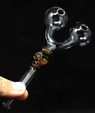 5" Glass Slingshot SKull Oil burner - SmokingCats - Discreet Ship from Texas !