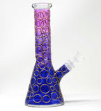 10" Golden Rings Pretty Beaker Water Pipe