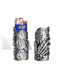 Skeleton Hand & Rose Mystic Metal Lighter Case for BIC brand Lighter, 1pc - SmokingCats - Discreet Ship from Texas !