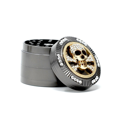 Skull Tobacco & Herb Grinder - 2 Inch & 4 Layers - SmokingCats - Discreet Ship from Texas !