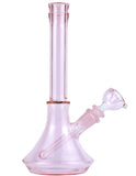 10" Pink Plain Glass Water Bong Pipe