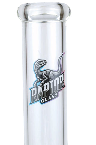 10 “ Straight Ice Pinch Glass Waterpipe Bong -RaptorGLass