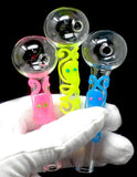 4" Glow in the dark Glass Oil Burner Pipe Bulk Discounts - SmokingCats - Discreet Ship from Texas !