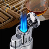 Jobon Triple Jet Flame Butane Cigar Gas Lighter Cigar Puncher - SmokingCats - Discreet Ship from Texas !