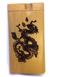 4" Dragon Etched Dugout Storage Wooden Box set - SmokingCats - Discreet Ship from Texas !