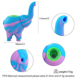 4.5" Silicone Elephant Tobacco Pipe - SmokingCats - Discreet Ship from Texas !