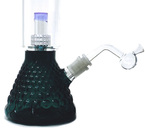 Glass-on-Glass Oil Burner Pipe Downstem with Funnel top