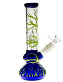 10" Tree of Life Glowing in Dark Water Pipe with Ice Pinch - SmokingCats - Discreet Ship from Texas !