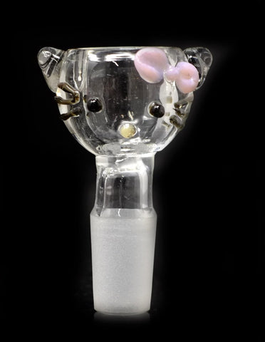 Hello Kitty Glass on Glass Bowl - SmokingCats - Discreet Ship from Texas !