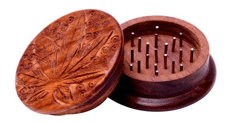 Leaf Wood Rosewood Herb Tobacco Spice Grinder - SmokingCats - Discreet Ship from Texas !