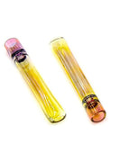 3" Gold Glass Fumed Chillum PIpe - SmokingCats - Discreet Ship from Texas !