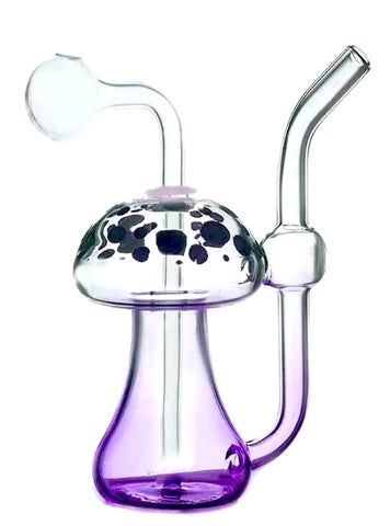 6" Mushroom Glass Oil Burner Bubbler Water Pipe - SmokingCats - Discreet Ship from Texas !