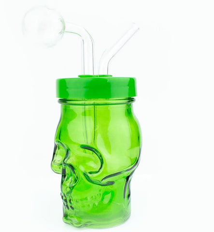 5.5" Skull Cup Oil Burner Bubbler Water Pipe - SmokingCats - Discreet Ship from Texas !