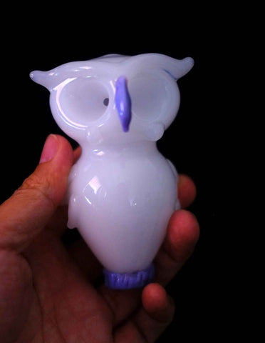 4" Glass Owl Spoon Hand Pipe - SmokingCats - Discreet Ship from Texas !