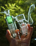 7" Glass Bubbler with Perculators Pipe - SmokingCats - Discreet Ship from Texas !