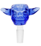 Blue Star Wars Yoda Glass Slide Bowl - SmokingCats - Discreet Ship from Texas !