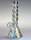 12" 5mm Twisting Beaker Glass Bong Pipe - SmokingCats - Discreet Ship from Texas !