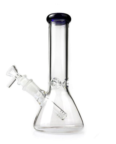 8" Clear Glass bong with ice pinch - SmokingCats - Discreet Ship from Texas !