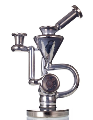 8" Gunmetal Recycler Glass Water Pipe - SmokingCats - Discreet Ship from Texas !